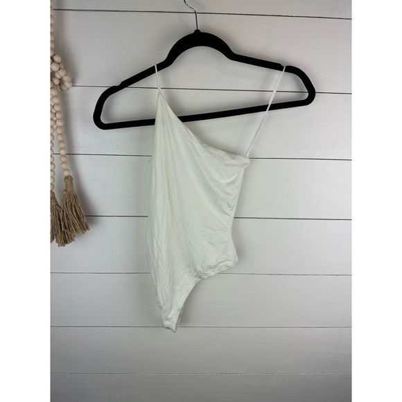 NWOT Good American One Shoulder Strap White Bodysuit XS - Picture 1 of 6